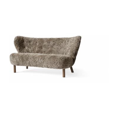 &TRADITION Canap&eacute; Little Petra VB2 - sheepskin sahara - noyer huil&eacute;