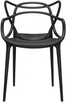 KARTELL Petit Fauteuil - MASTERS L 57cm x H 84cm x P 47cm, Assise H 46cm Noir
