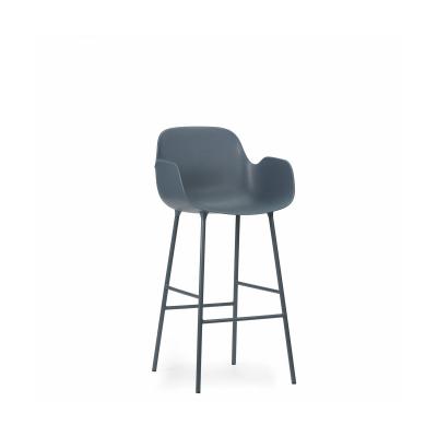 Chaise de bar Form structure acier avec accoudoirs - bleu - 75 cm