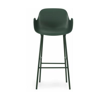 Chaise de bar Form structure acier avec accoudoirs - vert - 75 cm
