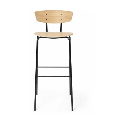 Tabouret de bar Herman - Hauteur d'assise 78 cm - Ch&ecirc;ne - blanc huil&eacute;