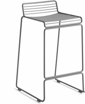 HAY Tabouret de bar Hee - gris asphalte - Hauteur d'assise 65 cm