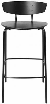 Tabouret haut - HERMAN Noir L 39,5 x P 39,5 x H 87 cm, assise H 64 cm