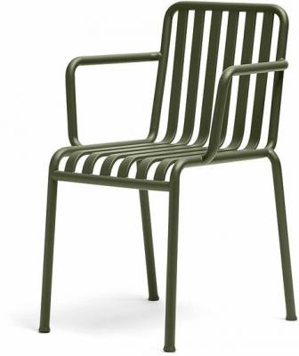 HAY Chaise de jardin avec accoudoir en m&eacute;tal olive Palissade - 