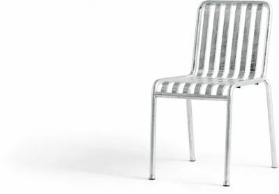 HAY Chaise de jardin en m&eacute;tal gris galvanis&eacute; Palissade - 