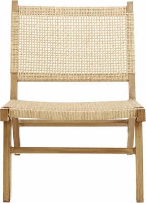 NORDAL Chaise de jardin en osier naturel Vasai - 
