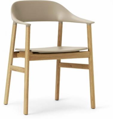 NORMANN COPENHAGEN  - Chaise &agrave; accoudoirs Herit, ch&ecirc;ne / sable