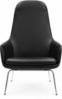 NORMANN COPENHAGEN Fauteuil Era dossier haut - Chrome/ Tango Cuir 41599