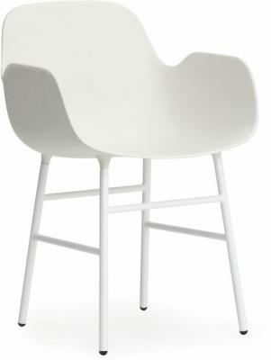 NORMANN COPENHAGEN  Fauteuil Form avec structure en m&eacute;tal - blanc