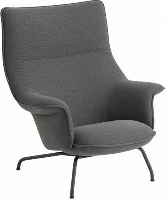 MUUTO Fauteuil lounge Doze tissu Ocean 80 gris fonc&eacute; - 