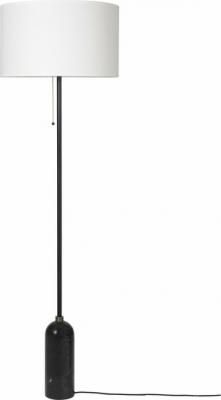 GUBI Lampadaire - GRAVITY Acier noir Blanc &Oslash; 50 x H 169 cm