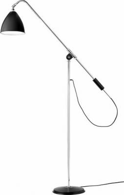 GUBI Lampadaire en m&eacute;tal chrom&eacute; et noir Bestlite BL4 - 