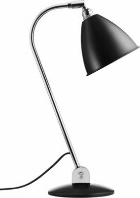 GUBI Lampe &agrave; poser en m&eacute;tal chrom&eacute; et noir Bestlite BL2 - 
