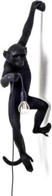 Monkey Hanging Outdoor Wall Lamp Left Black - Seletti