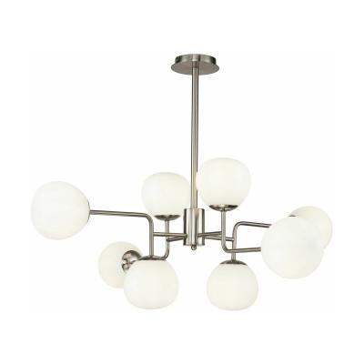 MAYTONI  Erich suspension &agrave; 8 lampes nickel/blanche