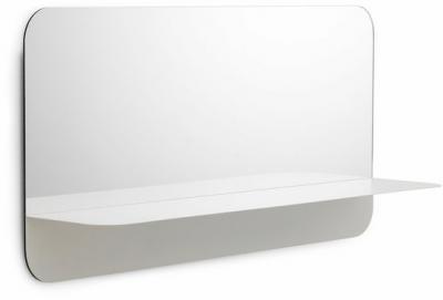 NORMANN COPENHAGEN  miroir Horizon avec &eacute;tag&egrave;re blanche horizontale