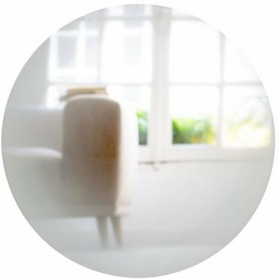 ENOSTUDIO Miroir rond blanc Fading - Eno Studio