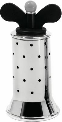 ALESSI Moulin &agrave; poivre en acier et ailettes noires - 