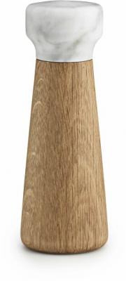 NORMANN COPENHAGEN  - Craft Petit moulin &agrave; sel, ch&ecirc;ne / marbre blanc