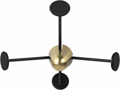 Porte manteau en laiton et m&eacute;tal noir Mat&eacute;got - Gubi