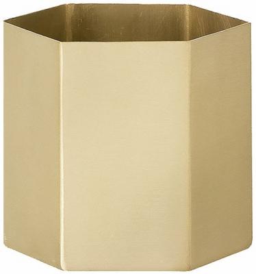 FERM LIVING Pot Hexagon laiton L - 