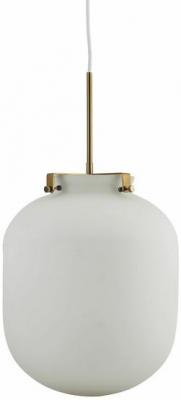 HOUSE DOCTOR Lampe suspension vintage en verre blanc 30cm