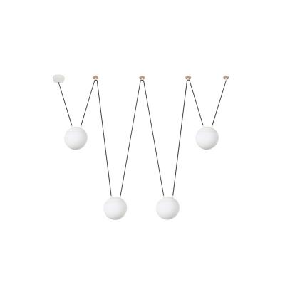 FARO BARCELONA Suspension en verre blanc 4L Mine Space - 