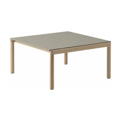 Muuto - Couple Table basse, 84 x 80 cm, 2 Plain, ch&ecirc;ne / taupe