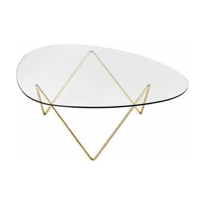 Table basse en laiton et verre Pedrera - Gubi