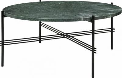 Gubi Table basse TS - Marbre - Verde Guatemala - mat noir - 80 cm