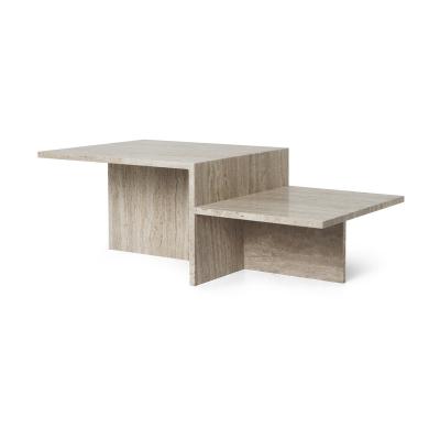 Table basse - DISTINCT Travertin L 100 x P 55 x H 35 cm Travertin