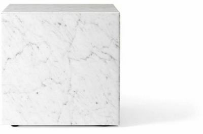 Table d'appoint cube en marbre blanc Plinth Cubic - Menu