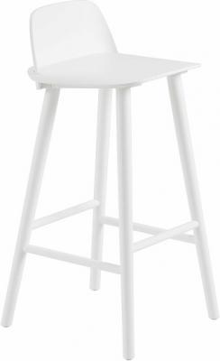 Tabouret de bar Nerd fr&ecirc;ne blanc H89 cm - Muuto