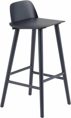 Tabouret de bar Nerd fr&ecirc;ne bleu nuit H89 cm - Muuto
