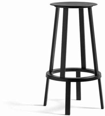 HAY Tabouret de bar Revolver Stool - noir - Hauteur 76 cm