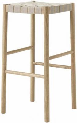 Tabouret de bar beige et pi&egrave;tement naturel Betty TK8 - &tradition