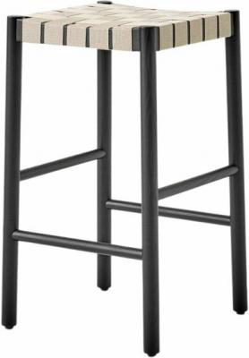 Tabouret de bar beige et pi&egrave;tement noir Betty TK7 -&tradition