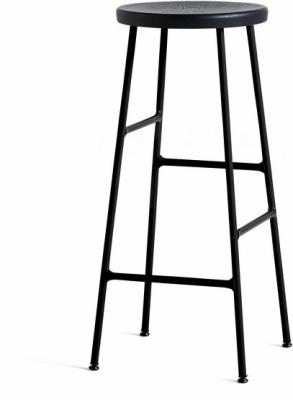 Tabouret de bar Cornet - Ch&ecirc;ne noir - soft black - haut Marron Hay