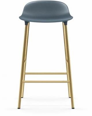 tabouret de bar en laiton et pp bleu 65 cm Form - Normann Copenhagen