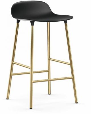 Tabouret de bar en laiton et pp noir 65 cm Form - Normann Copenhagen