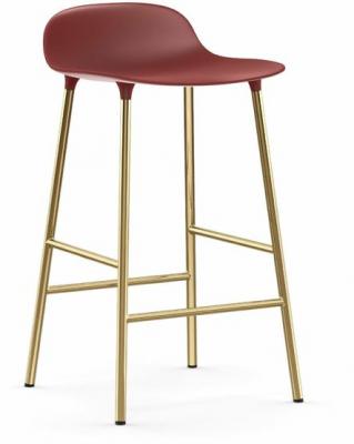 Tabouret de bar en laiton et pp rouge 65 cm Form - Normann Copenhagen