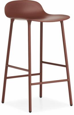 Chaise de bar Form avec structure en m&eacute;tal Rouge Normann Copenhagen