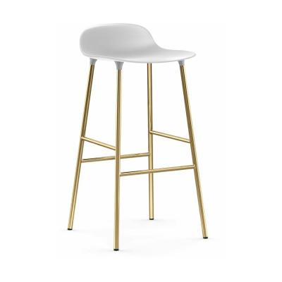 Tabouret de bar en laiton et pp blanc 75 cm Form - Normann Copenhagen