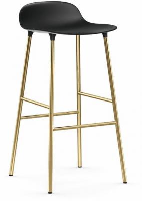 Tabouret de bar en laiton et pp noir 75 cm Form - Normann Copenhagen