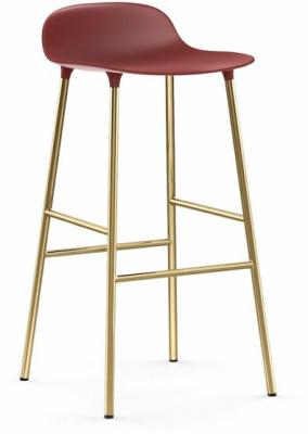 Tabouret de bar en laiton et pp rouge 75 cm Form - Normann Copenhagen