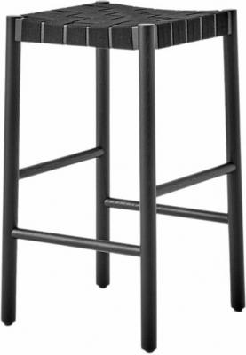 Tabouret de bar noir et pi&egrave;tement noir Betty TK7 -&tradition