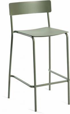 Chaise de bar en aluminium vert August - Serax