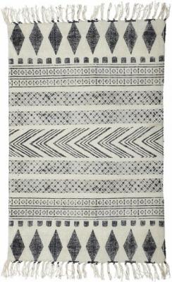 HOUSE DOCTOR  - Tapis &agrave; carreaux, 230 x 160 cm, beige / noir