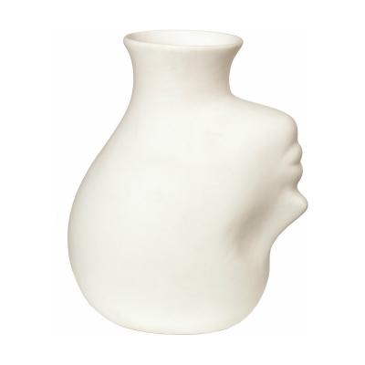 POLSPOTTEN Vase en porcelaine blanc t&ecirc;te &agrave; l'envers - Pols Potten