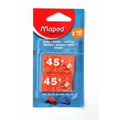 MAPED  Lames 45&deg; - Lot de 10